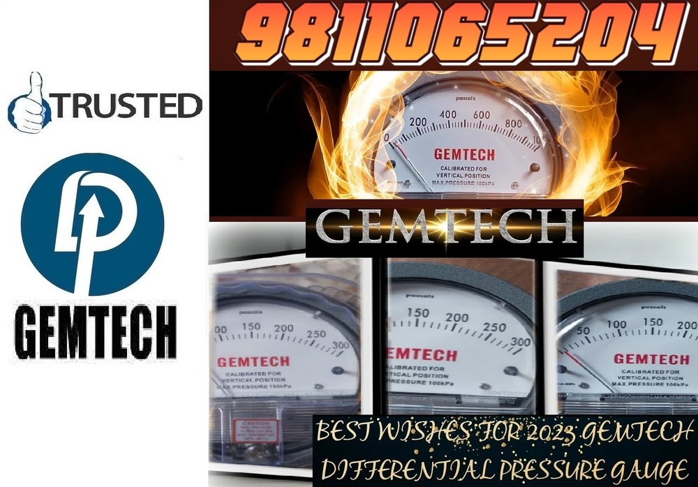 Popular Cities GEMTECH Differential Pressure Gauge Wholesalers for Chennai
