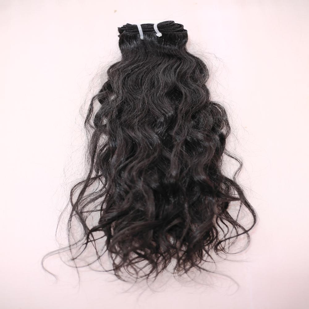 Raw Indian Hair Temple Human Hair Exporter Weft Hair Bundles - Color: Black