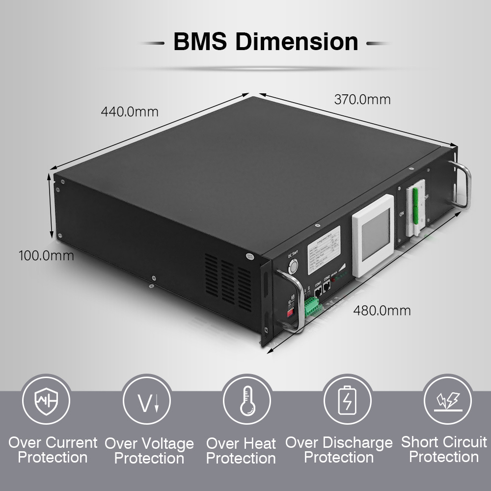 96V 30S 50A box type integrated battery management system BMS for ESS UPS