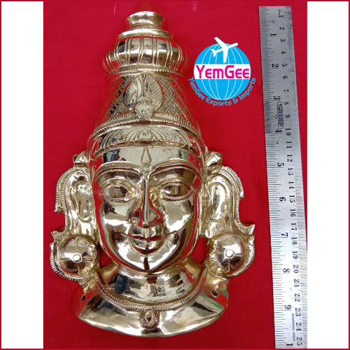 Panchaloha Amman Face - Color: Golden