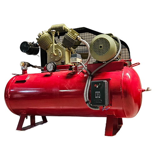 7.5 Hp Double Stage Reciprocating Type Compressor - Color: Red