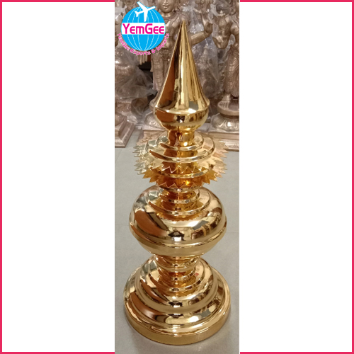 Brass Temple Kalash - Color: Golden