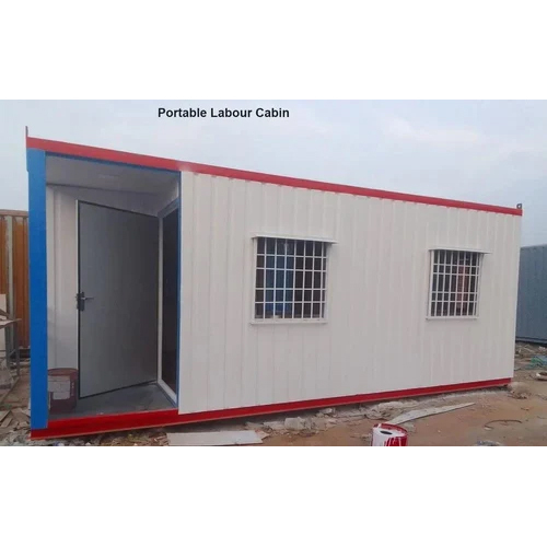 Portable Labour Cabin - Color: White Red