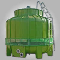 Portable Frp Cooling Tower - Frp Material, Standard Size, Vibrant Green Color, 100 Tr Refrigerating Capacity, Electric Powered | 1-year Warranty, New Condition