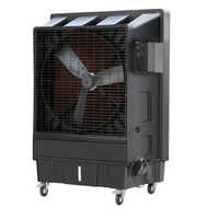 Tent Air Cooler - Frp Material, 200l Water Tank, Black Color | Floor Standing, 230v Ac Power Supply, Manual Cleaning, 1-year Warranty