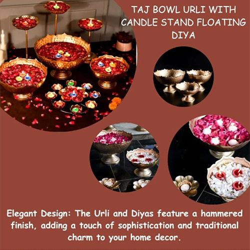 Metal Taj Urli Handcrafted Set - Application: Home