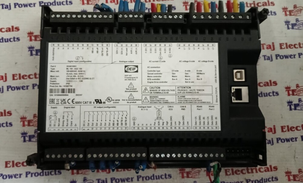 Deif Ml150-agc150 Advanced Genset Controller - 3-phase Measuring Circuits, Automatic Multiple Diesel Generator Changeover, Energy Management Integration