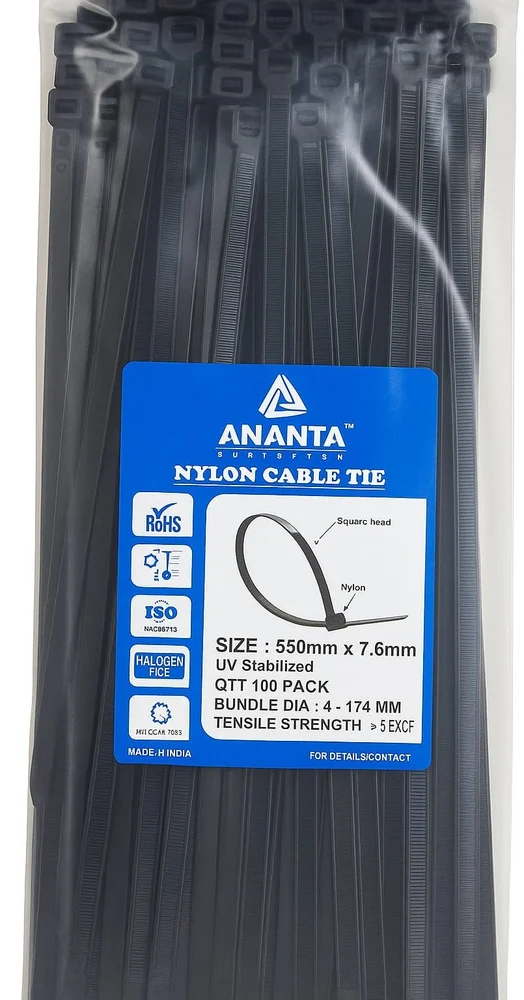 550X7.6MM Black Cable Tie