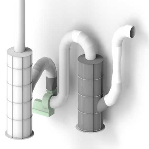 Dual-Stage Industrial Gas Scrubber System