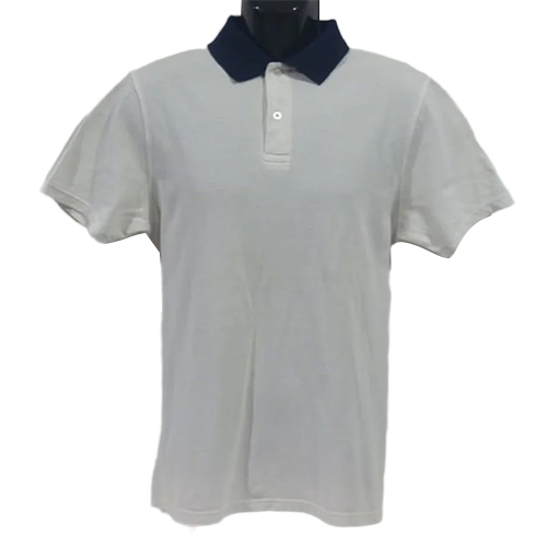 180 Gsm Pique Mens Cotton Polo T Shirt - Color: White