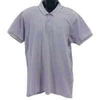 Lavender Color Men Cotton Polo T Shirt