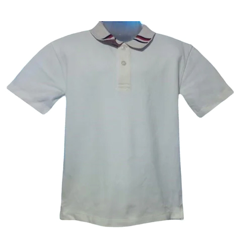 150 Gsm Men Cotton Polo T Shirt - Color: White