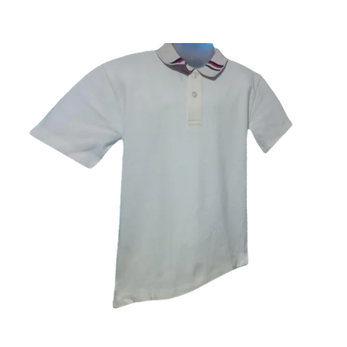 150 Gsm Men Cotton Polo T Shirt - Color: White