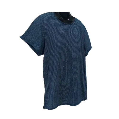 Blue Men Cotton T Shirt