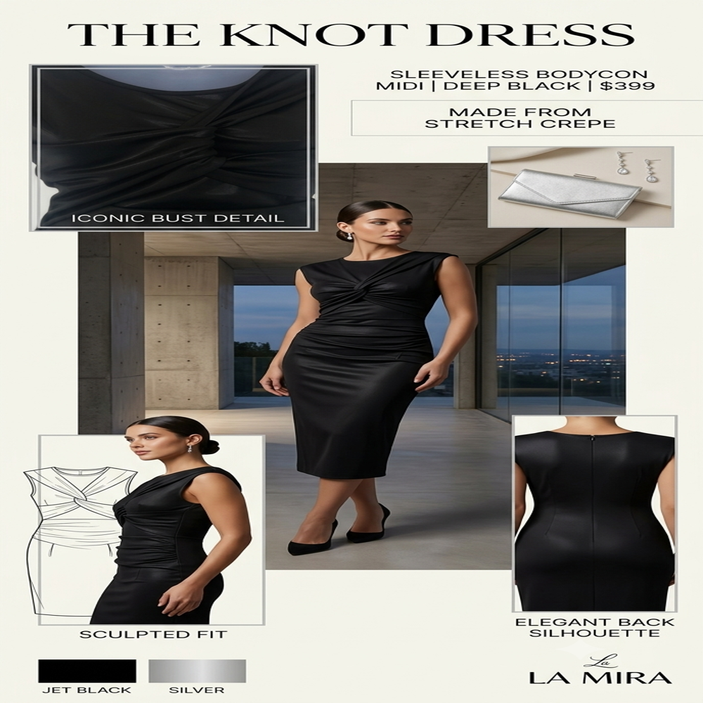 Ladies Party Wear Dress - Color: Black