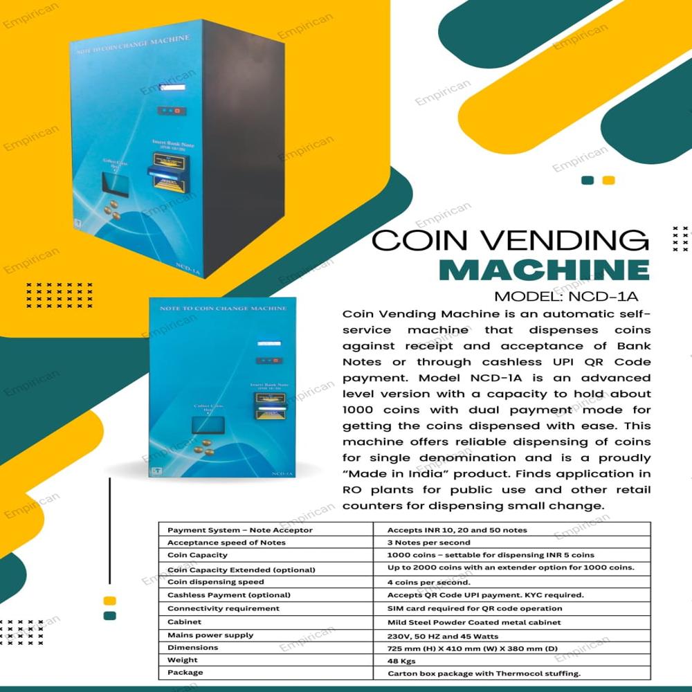 Coin Vending Machine - Capacity: 40 Kg