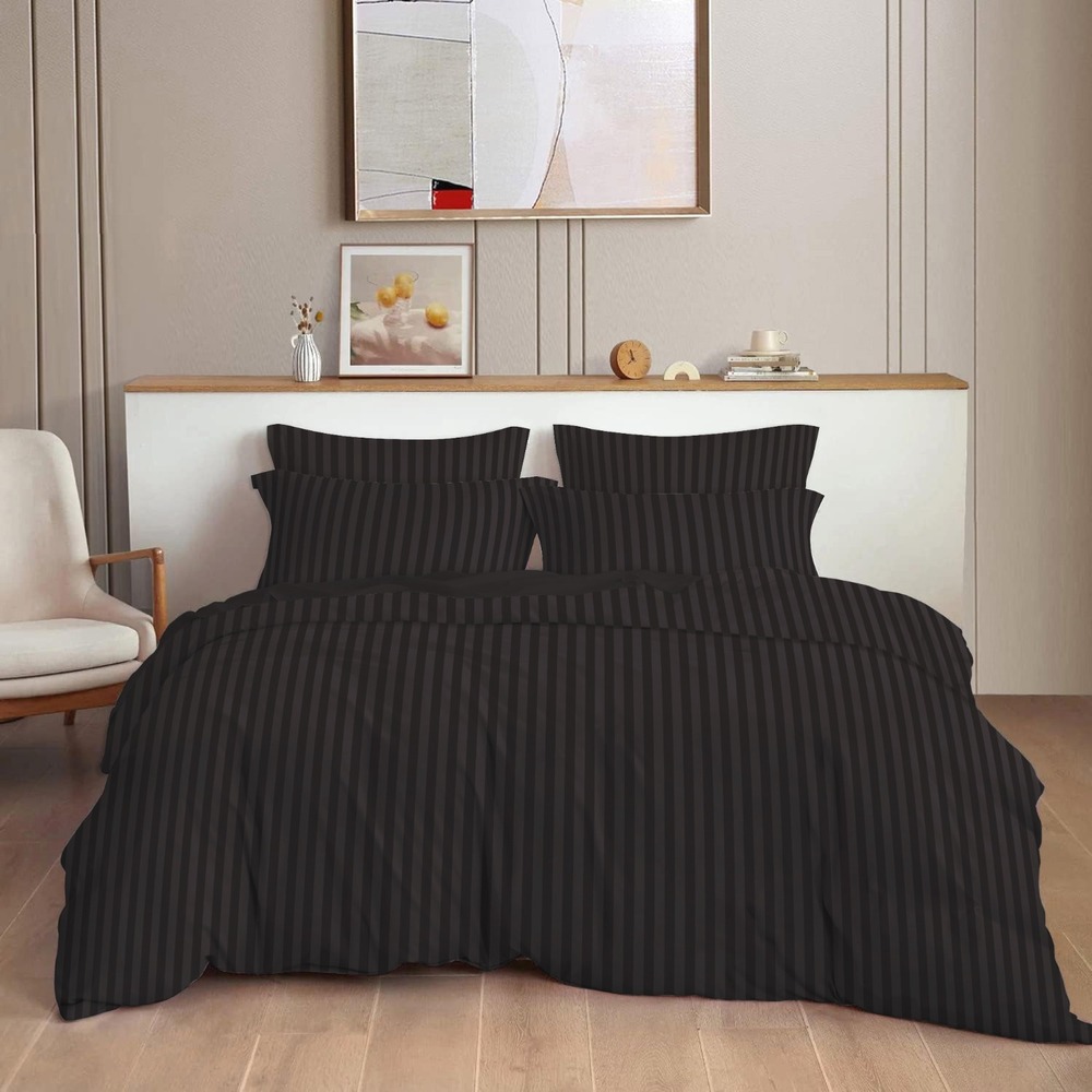 Hotel Stripe Bedsheet - Color: White