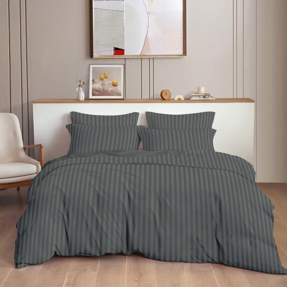Hotel Stripe Bedsheet - Color: White