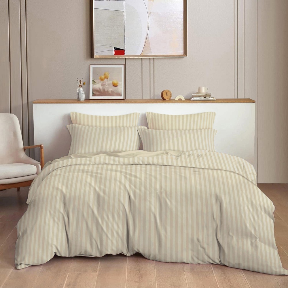 Hotel Stripe Bedsheet - Color: White