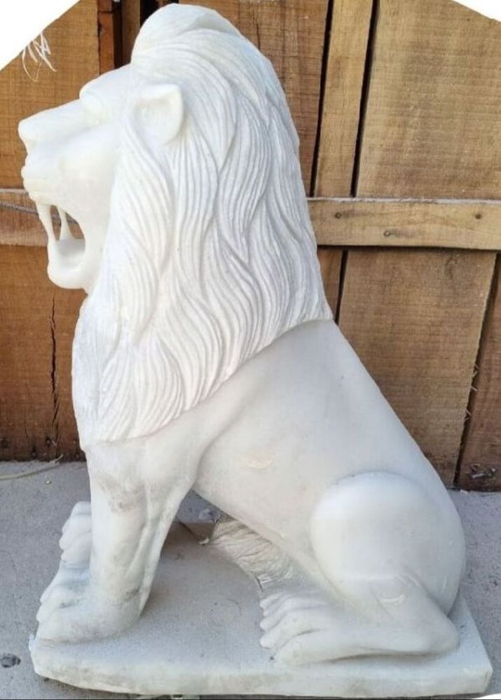 Marble Lion Statue