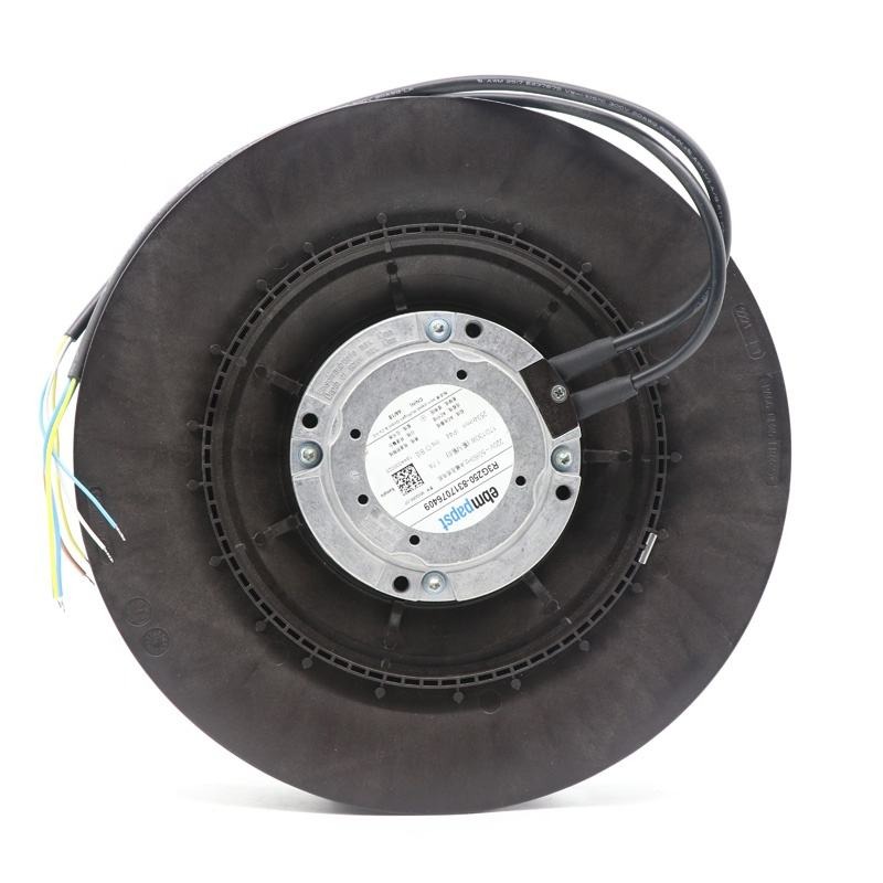 ebmpapst R3G250-RO40-A1 230V 3700RPM 490W 2.2A Ball Bearing Plug Fan AHU Inverter EC Centrifugal Cooling Fan R3G250-RR01-H1