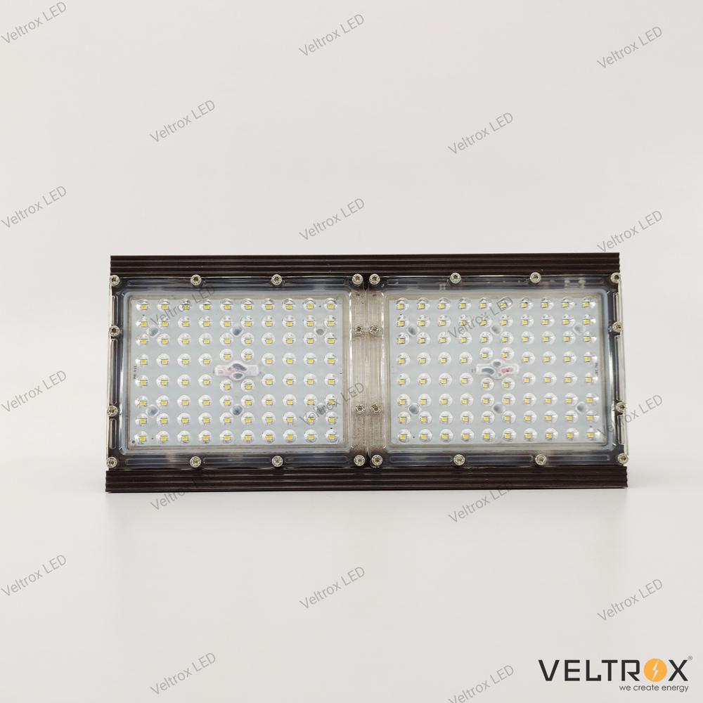 12vdc/100w Led Solar Flood Light - Color: Black