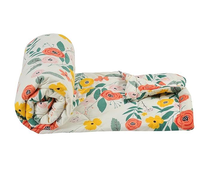 Single Bed Comforter - Glace Cotton Material, All-season Design, Elegant Stitched Finish, Soft Insulating Fiber Filling For Even Warmth