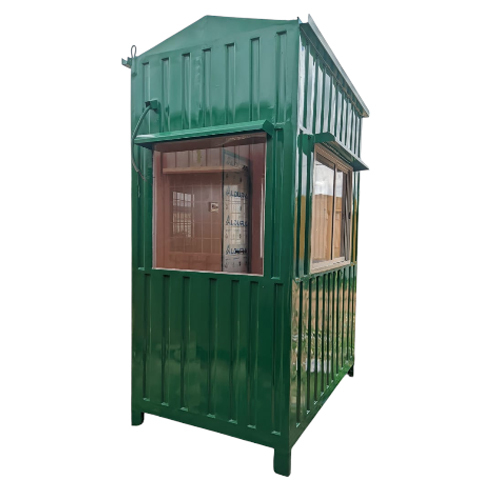 Green Color Portable Seucrity Guard Cabin - Floor Material: Plywood