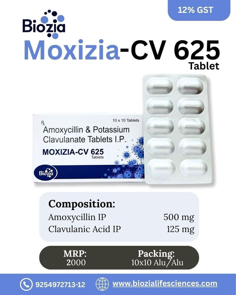 Moxizia-cv 625 Tablet - Drug Type: General Medicines