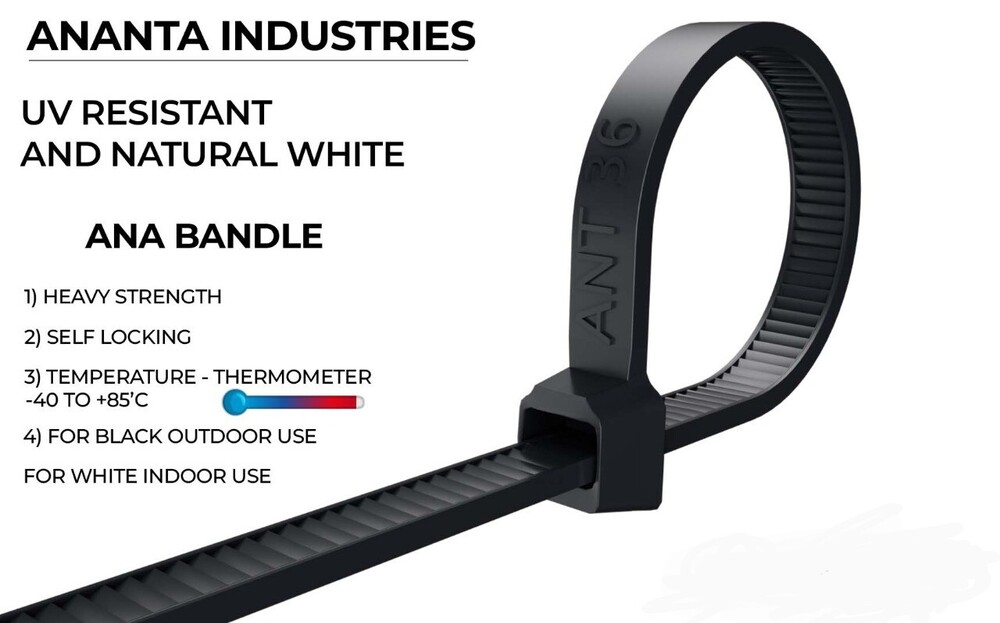 450*4.8MM WHITE NYLON CABLE TIES
