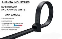 450*4.8mm White Nylon Cable Ties - Color: Black