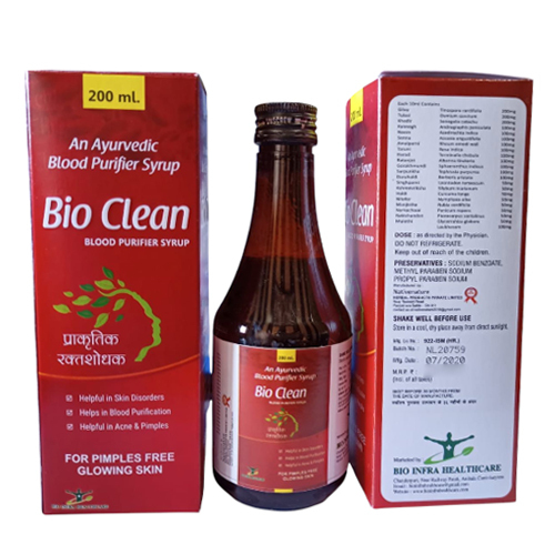 200 मिलीलीटर ब्लड प्यूरिफायर सिरप (BIO CLEAN SYRUP)