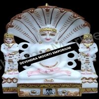 Makrana Marble Jirawala Parshwanath Bhagwan - Marble Sculpted Design, Intricate Details And Exquisite Finish