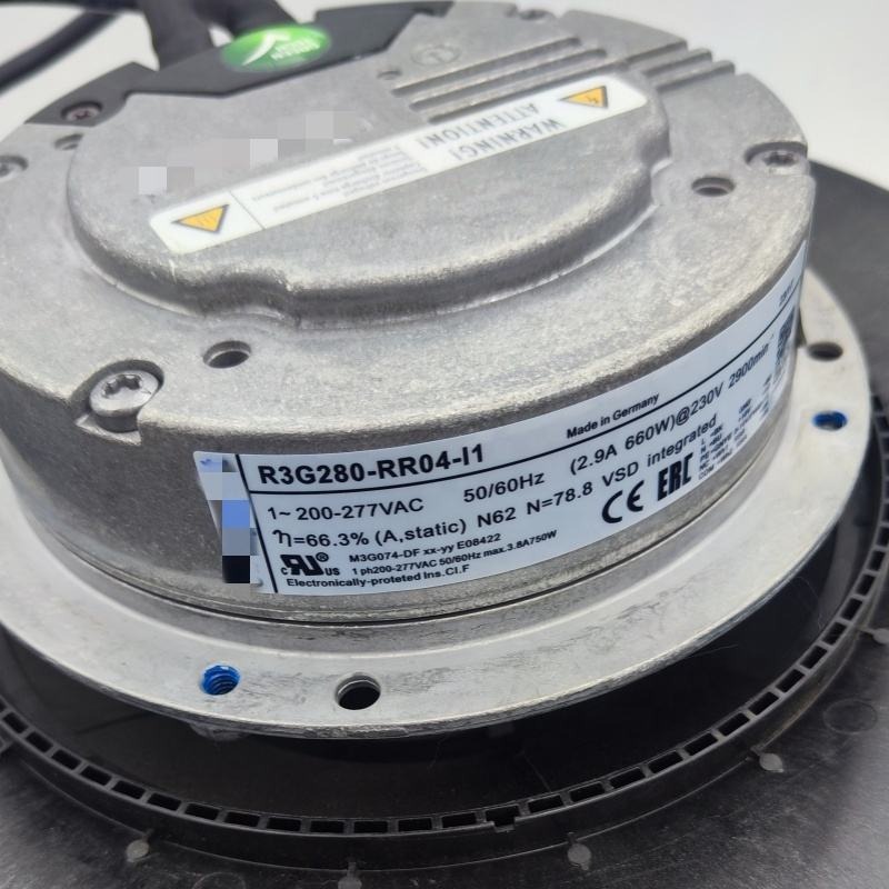 R3G280-RR04-I7 R3G 280-RR04-I1 G3G280-BR04-M7 200-277V Centrifugal Fan
