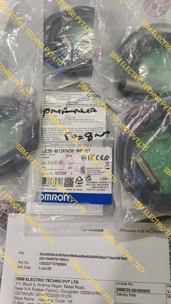 OMRON PROXIMITY SENSOR, E2B-M12KN08-WP-B1,12MM DIA,8MM SD