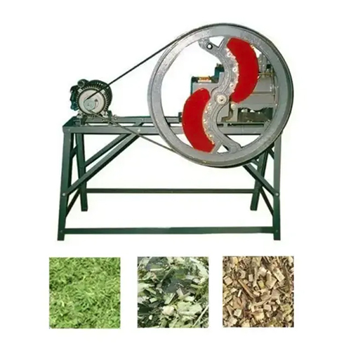 Hand And Power Operated Chaff Cutter-Grass Cutter With 2Hp Motor - Color: Blue Paint Coated