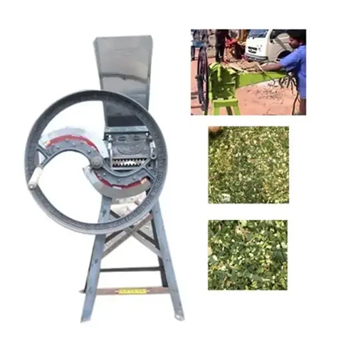 Hand Operated Chaff Cutter-Grass Cutter Machine - Color: Silver