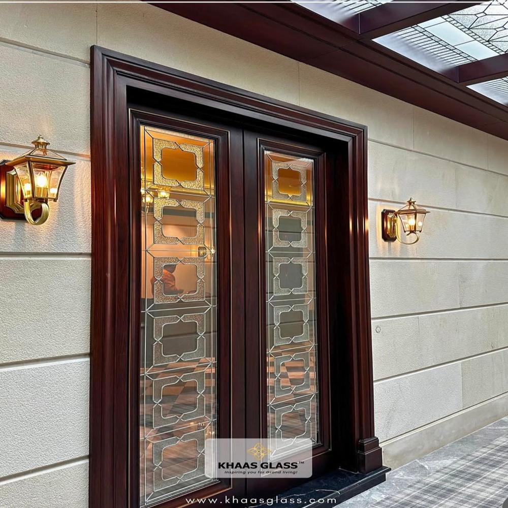 Stained Glass Door - Color: Silver Finish