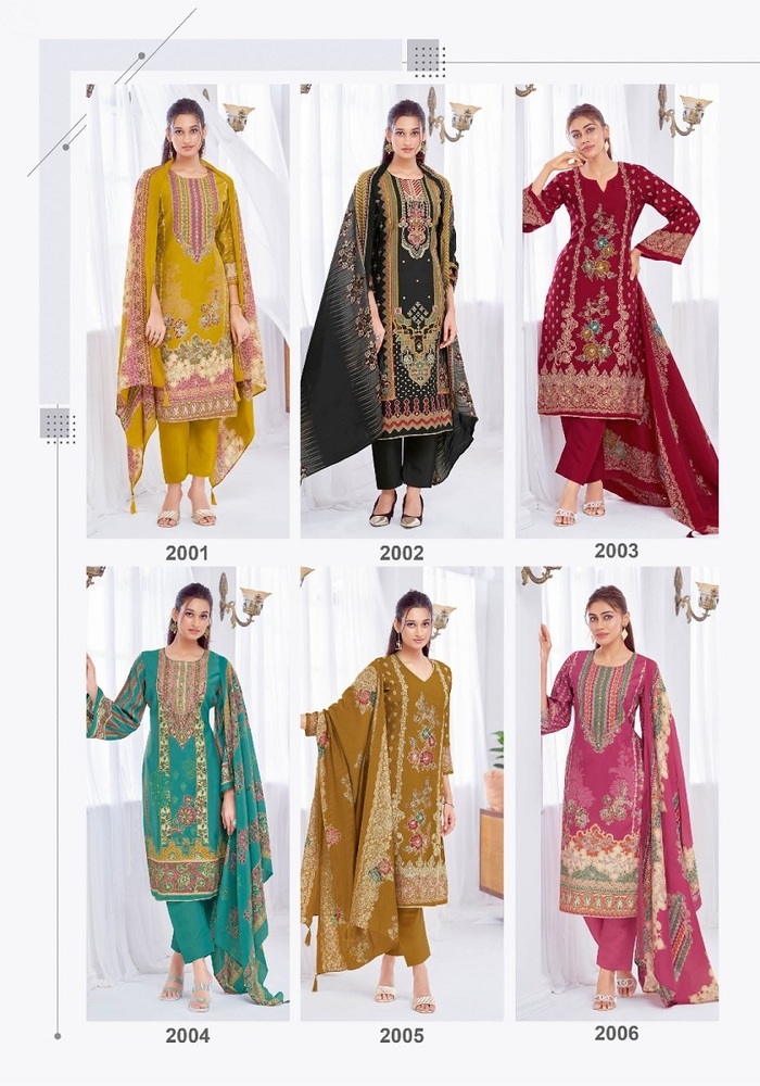 Suryajyoti Kimora Vol-2 A Dress Material - Color: Multicolor