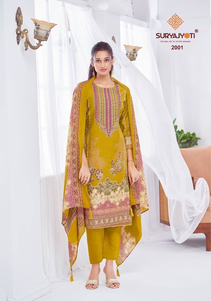 Suryajyoti Kimora Vol-2 A Dress Material - Color: Multicolor
