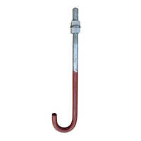 J Type Foundation Bolt - Mild Steel, Standard Size, Silver Color | High Grade, Polished Surface Treatment, Industrial Usage