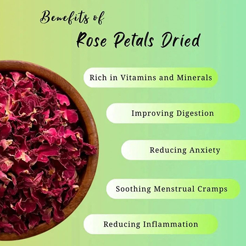 Dry Red Rose Petals - Moisture (%): Nil