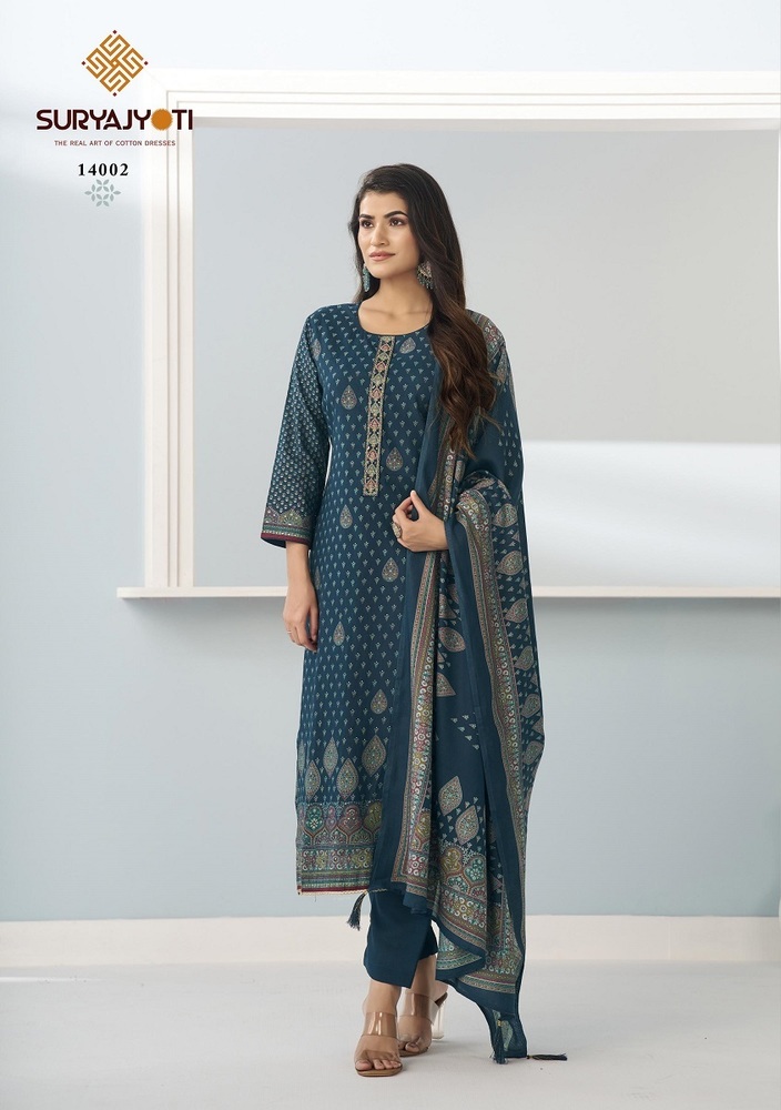 Suryajyoti Pushpa Vol-14  Dress Material