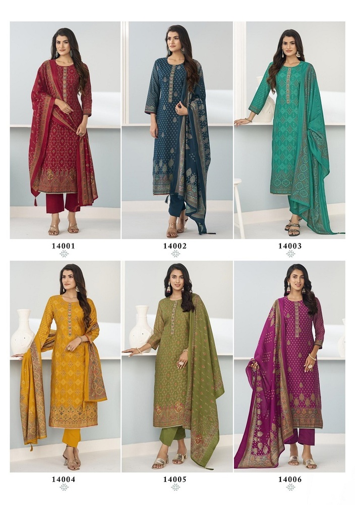 Suryajyoti Pushpa Vol-14  Dress Material