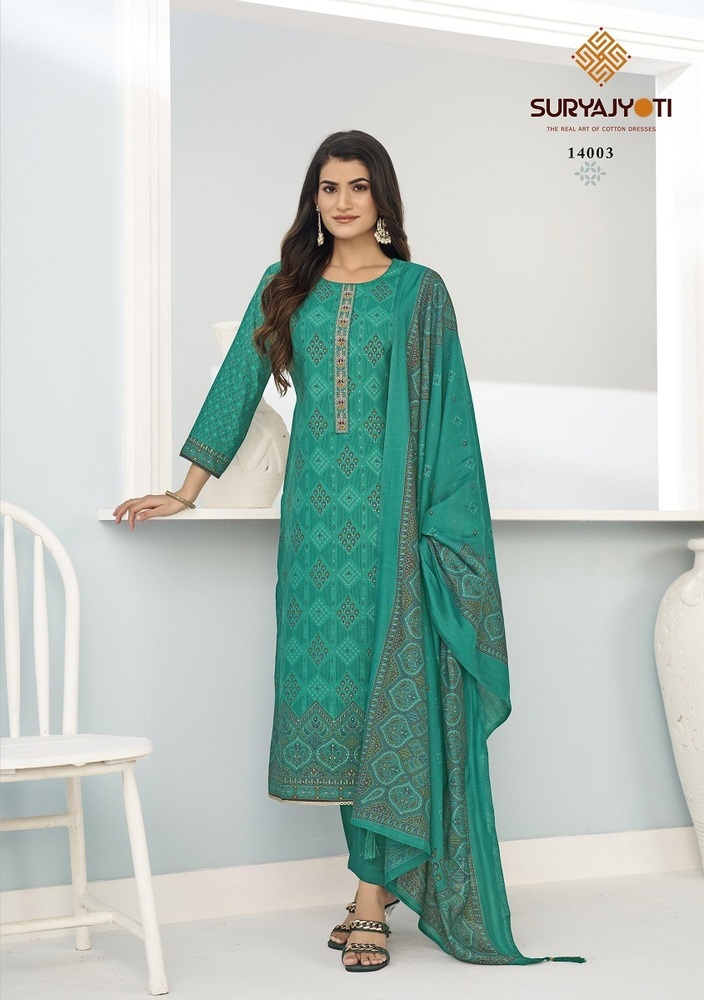 Suryajyoti Pushpa Vol-14  Dress Material