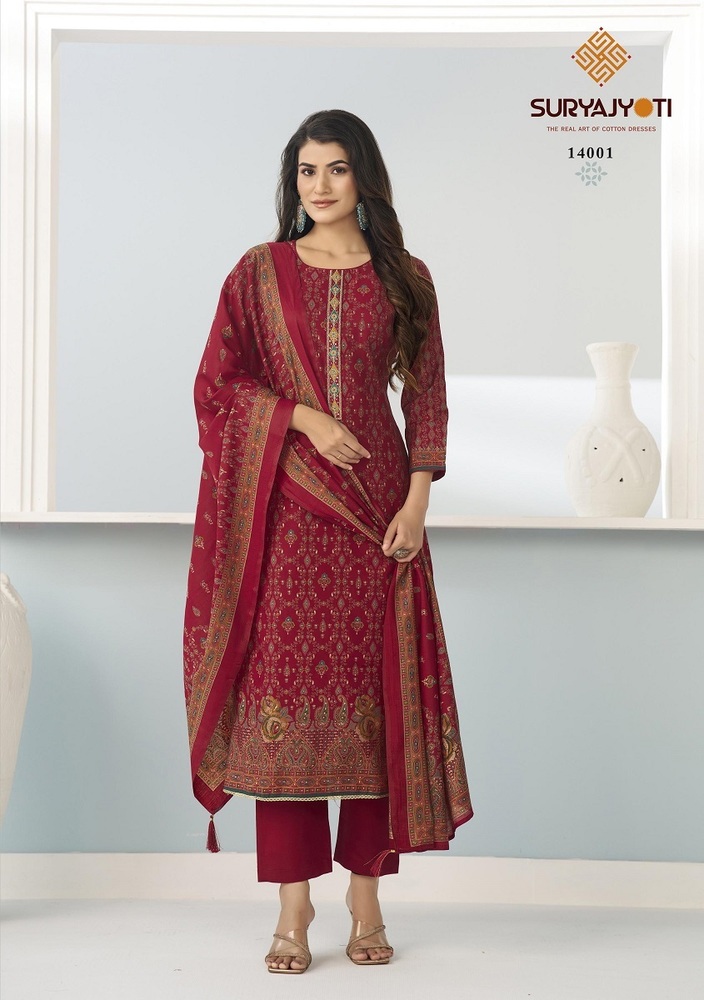 Suryajyoti Pushpa Vol-14  Dress Material