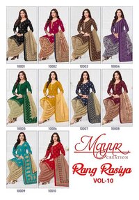 Mayur Rang Rasiya Vol-10  Dress Material
