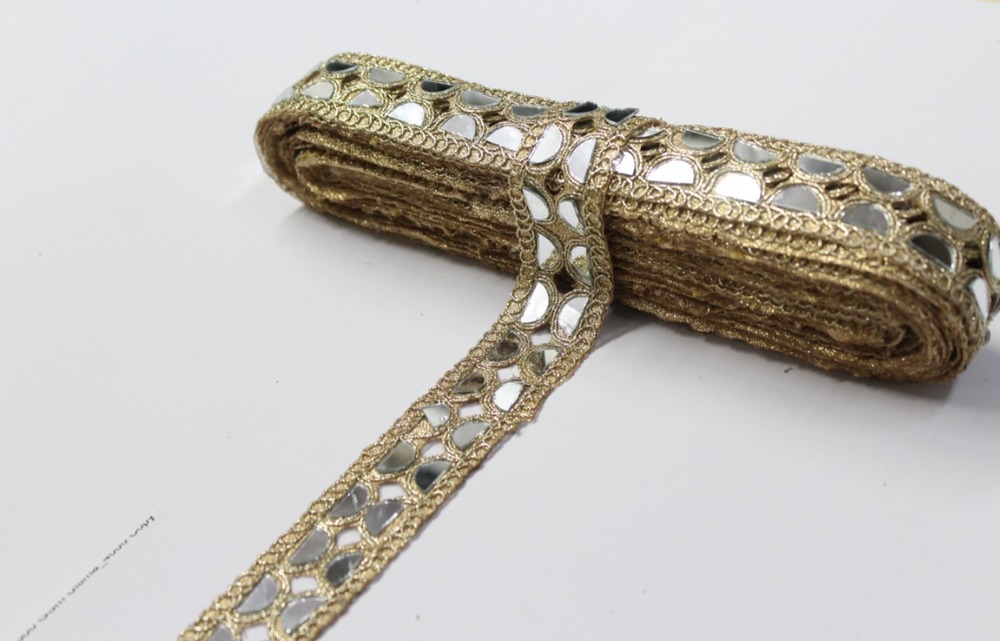 Golden Colour Mirror Lace