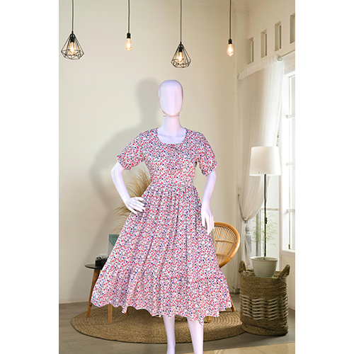 Ladies Frock Suit - Color: Pink And White