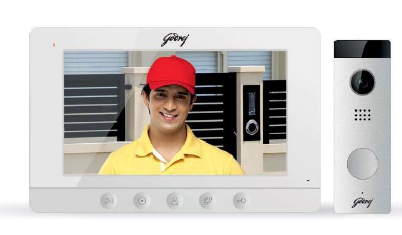 Godrej Video Door Phone(Seethru Re -7 Touch) - Color: White